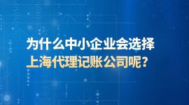 为什么中小企业会选择上海代理记账公司呢？