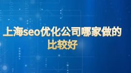 上海seo优化公司哪家做的比较好