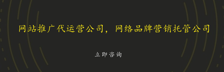 网站推广代运营公司，网络品牌营销托管公司