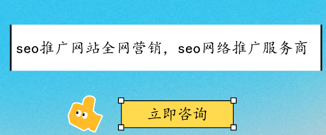 seo推广网站全网营销，seo网络推广服务商