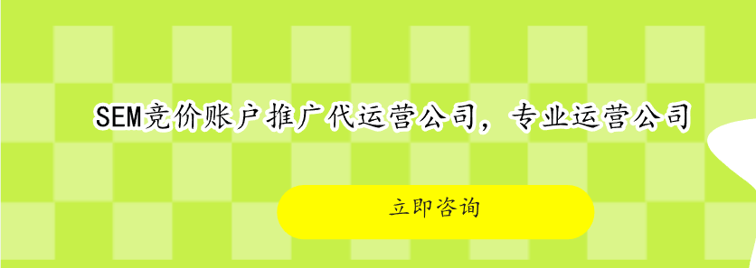 SEM竞价账户推广代运营公司，专业运营公司