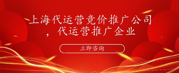 上海代运营竞价推广公司，代运营推广企业