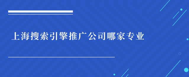 上海搜索引擎推广公司哪家专业