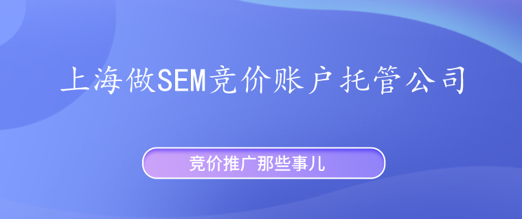 上海做SEM竞价账户托管公司